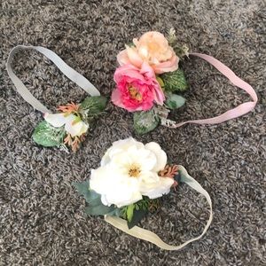 Little girls flower headbands